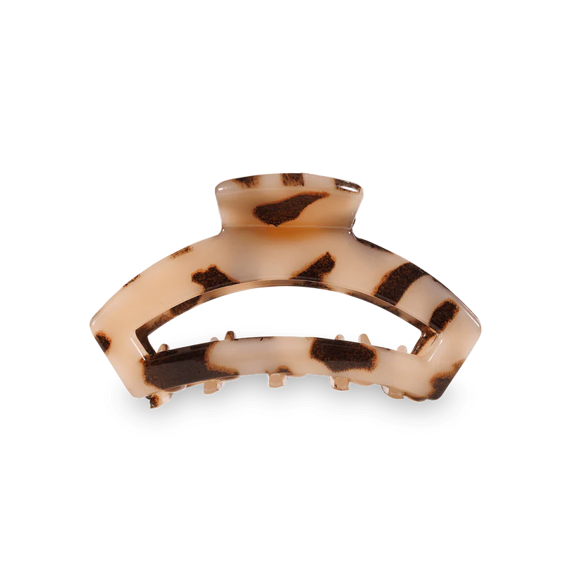 Open Blonde Tortoise Tiny Hair Clip