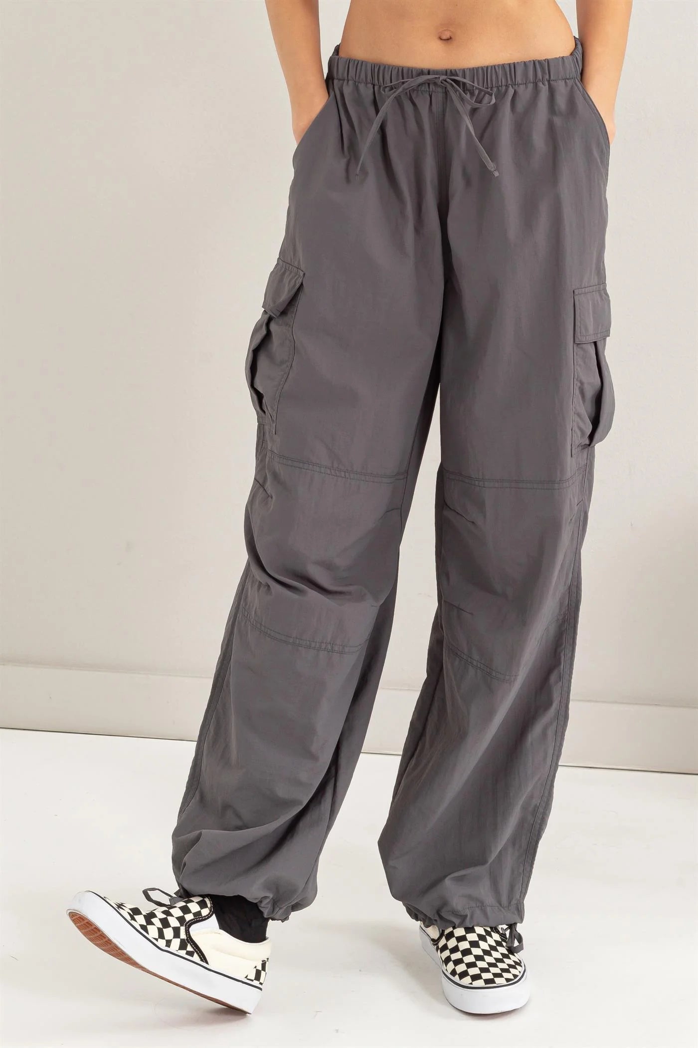 Parachute Cargo Pants - Grey