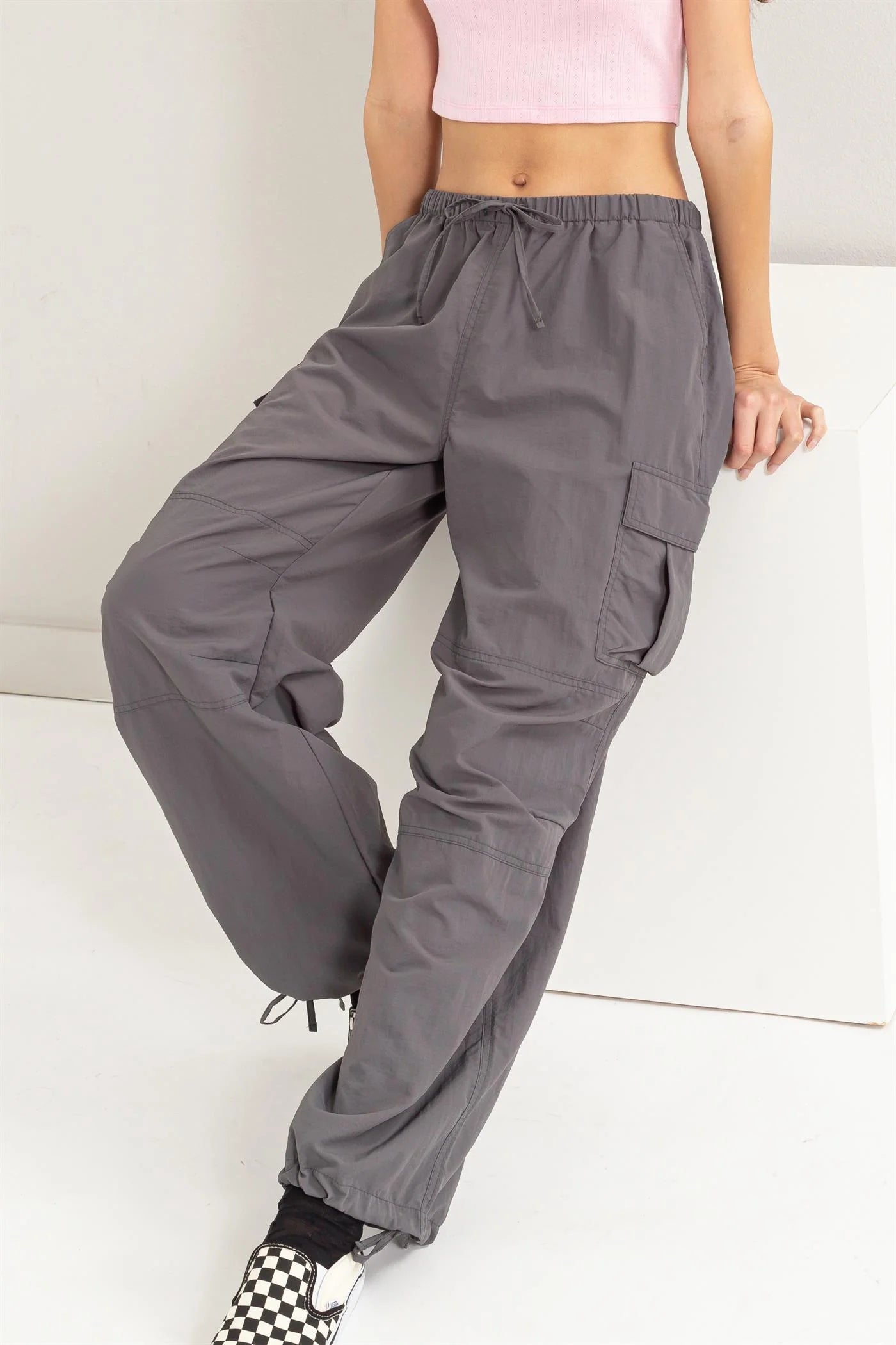 Parachute Cargo Pants - Grey