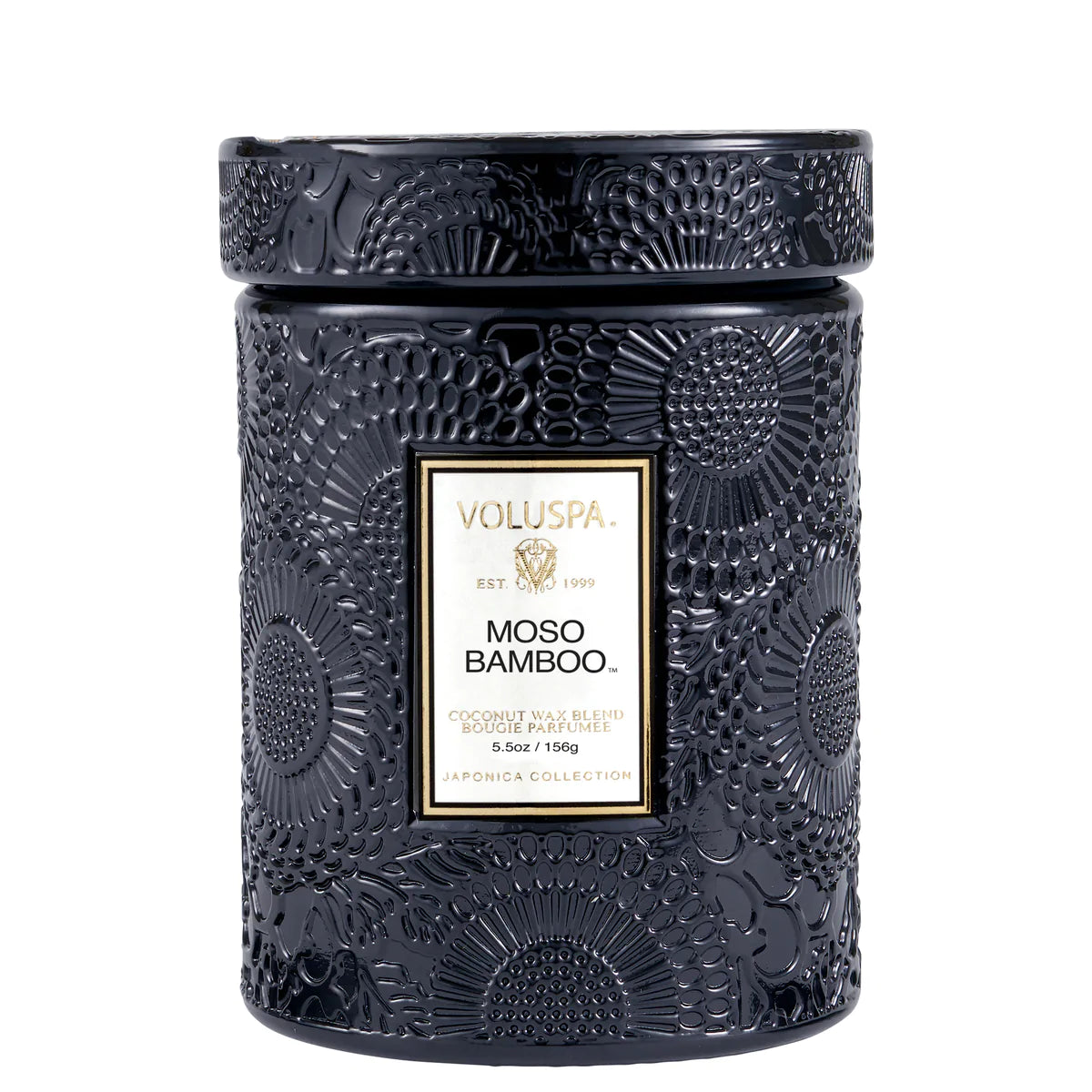 Moso Bamboo Small Glass Jar Candle