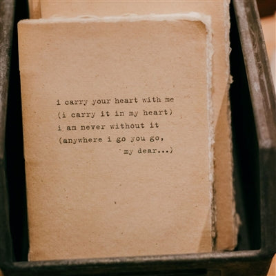 Deckled Edge Notebook - E.E. Cummings