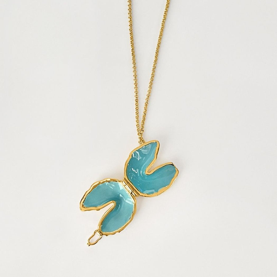 Signature Enamel Fortune Cookie Locket