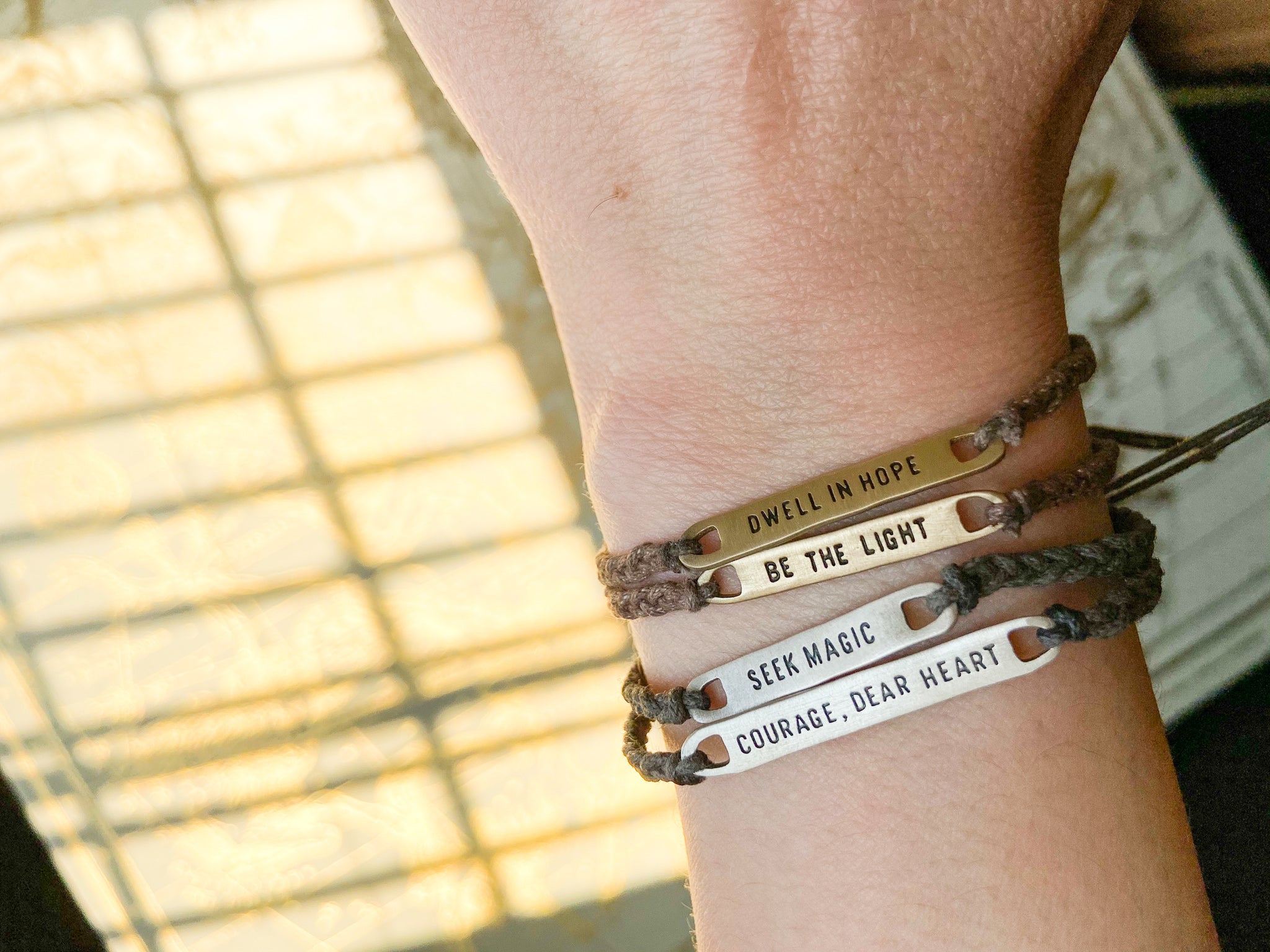 Be the Light Braided Bracelet - Brown/Gold