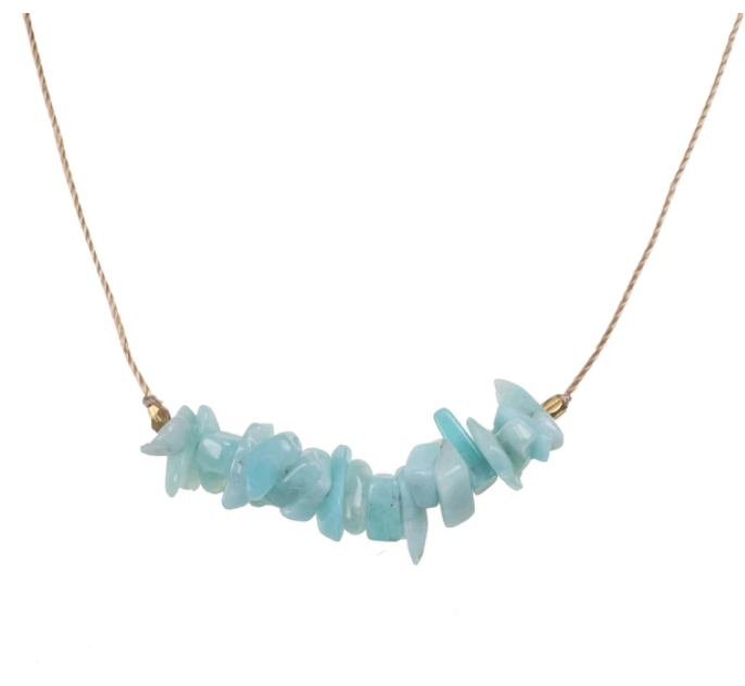 Courage Intention Necklace - Amazonite