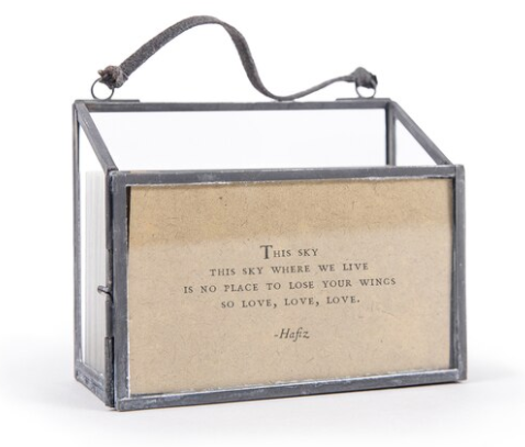 Horizontal Picture Frame and Holder with 50 Gathered Thoughts