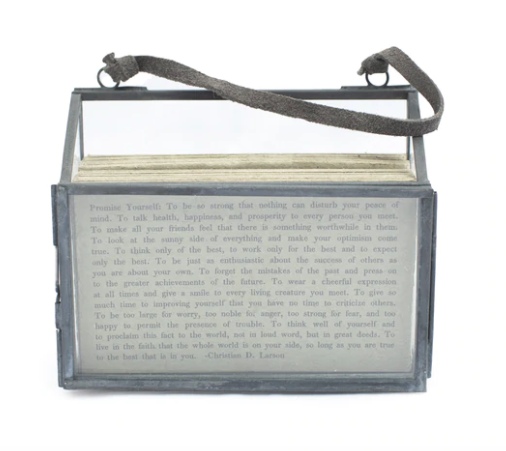 Horizontal Picture Frame and Holder with 50 Gathered Thoughts