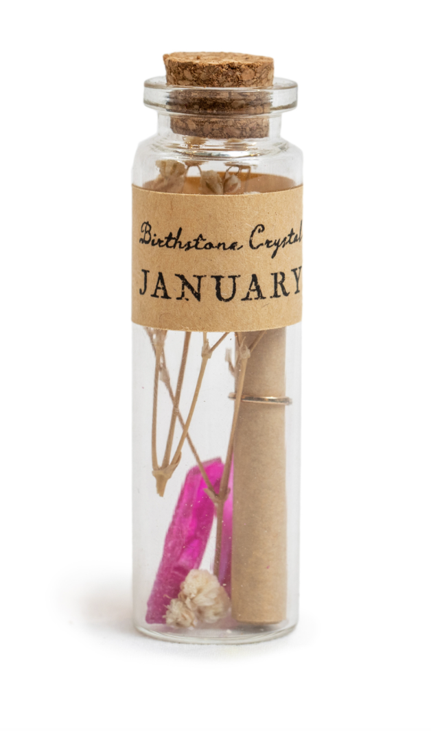 Birthstone Crystal Wishing Bottle