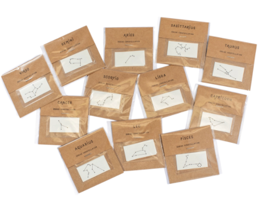 Zodiac Constellations Temporary Tattoos