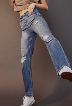 High Rise 90's Straight Fit Jeans