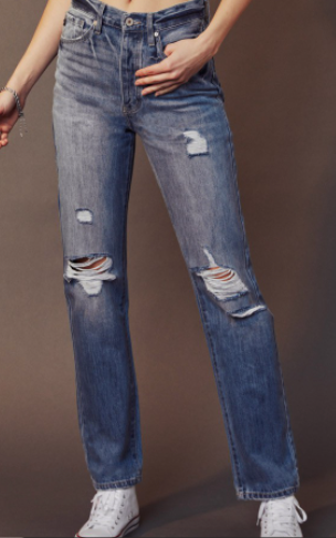 High Rise 90's Straight Fit Jeans