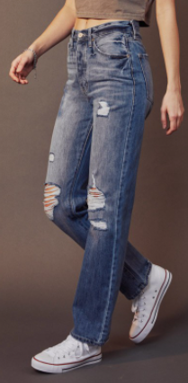 High Rise 90's Straight Fit Jeans