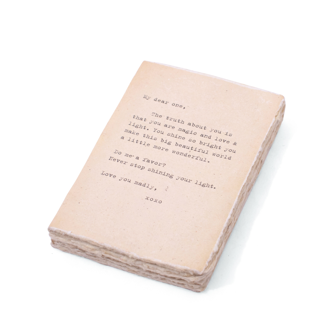 Never Stop Shining Deckled Edge Notebook