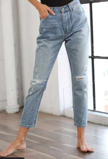 High Waist Boyfriend Jeans