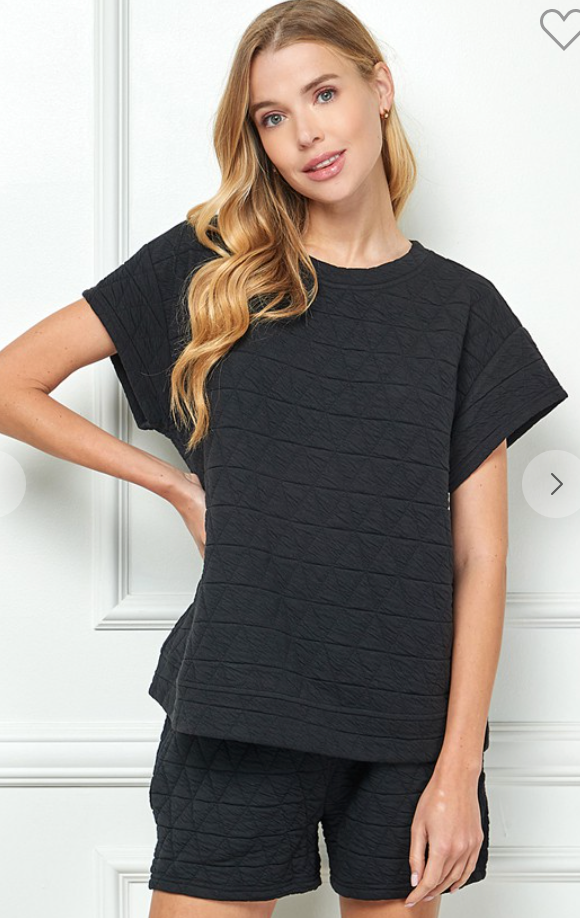 Black Quilted Top