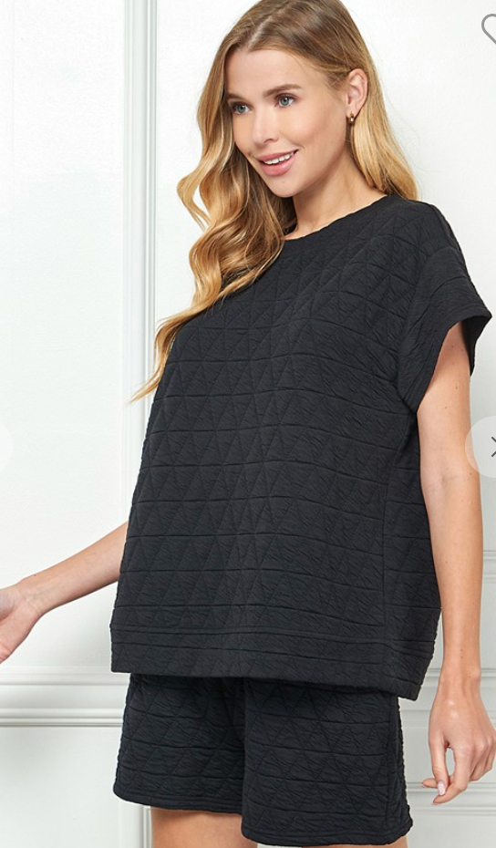 Black Quilted Top