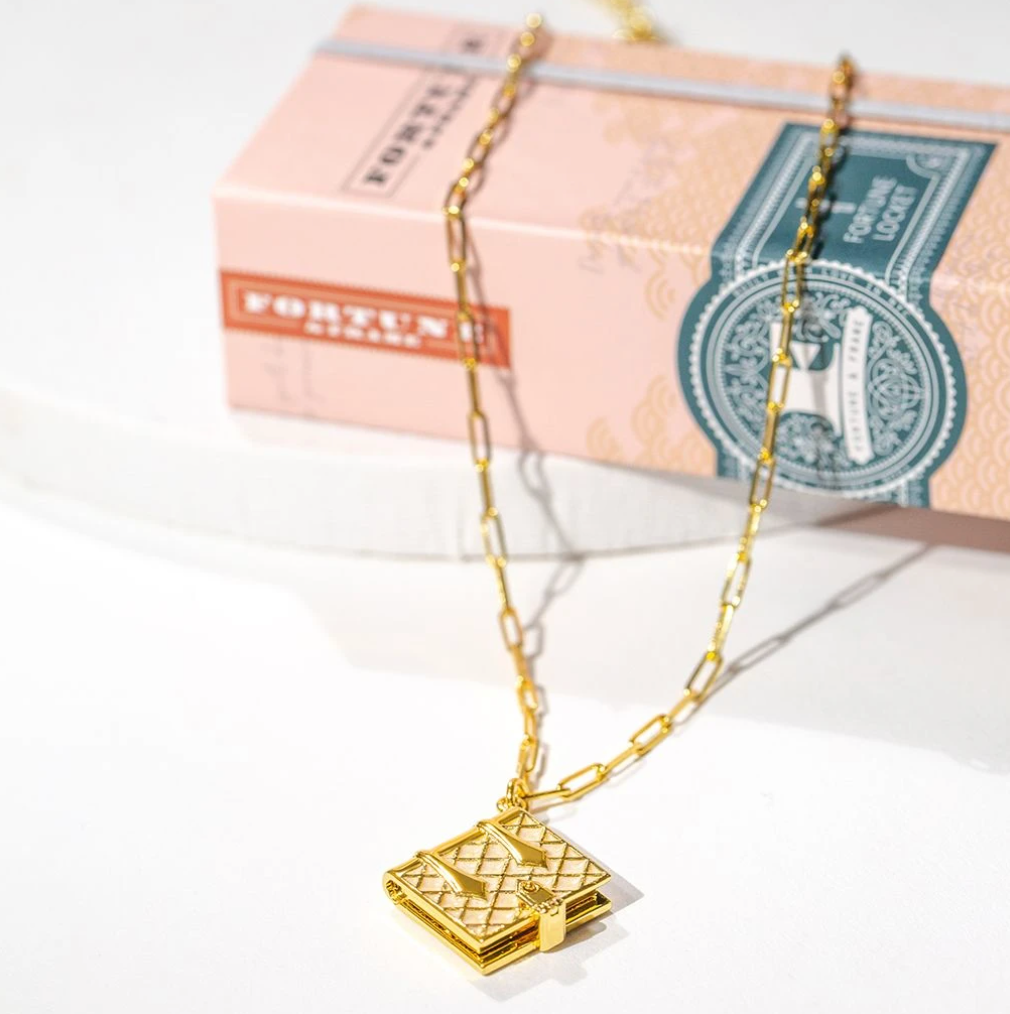 Book Charm Locket Necklace