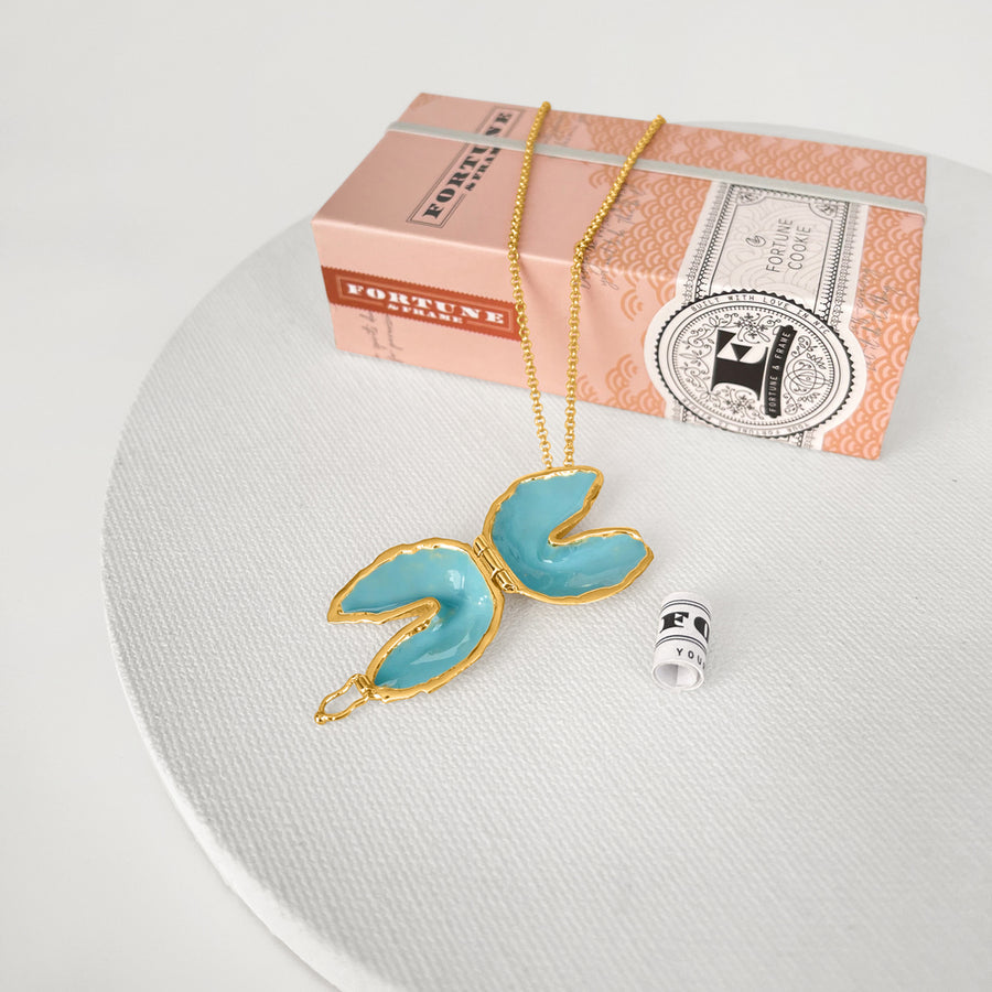 Signature Enamel Fortune Cookie Locket