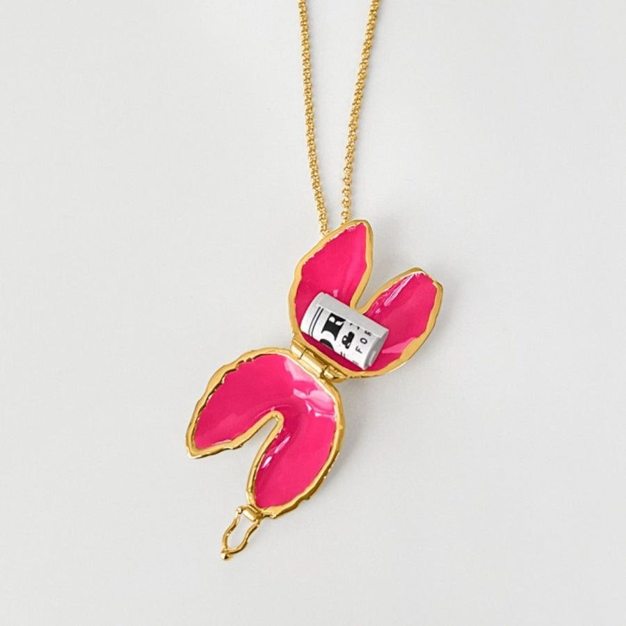 Signature Enamel Fortune Cookie Locket