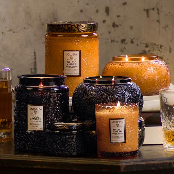 Moso Bamboo Large Glass Jar Candle