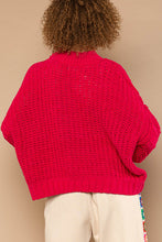 Load image into Gallery viewer, Mock Neck Chenille Sweater - Magenta
