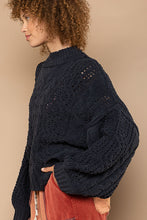 Load image into Gallery viewer, Mock Neck Chenille Sweater - Charcoal