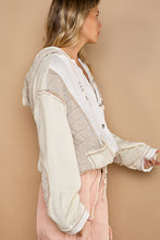 Load image into Gallery viewer, Quilted Knit Hoodie - Cream/Beige