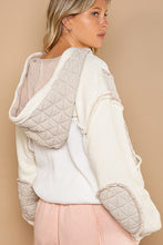 Load image into Gallery viewer, Quilted Knit Hoodie - Cream/Beige