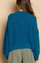 Load image into Gallery viewer, Mock Neck Chenille Sweater - Ocean Blue