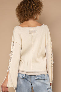 Laced Bell Sleeve - Creme