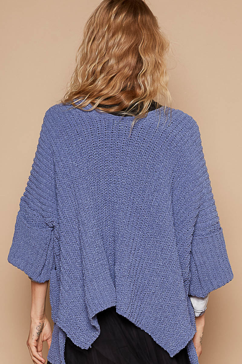 Long Sleeve Cardigan - Lapis Blue