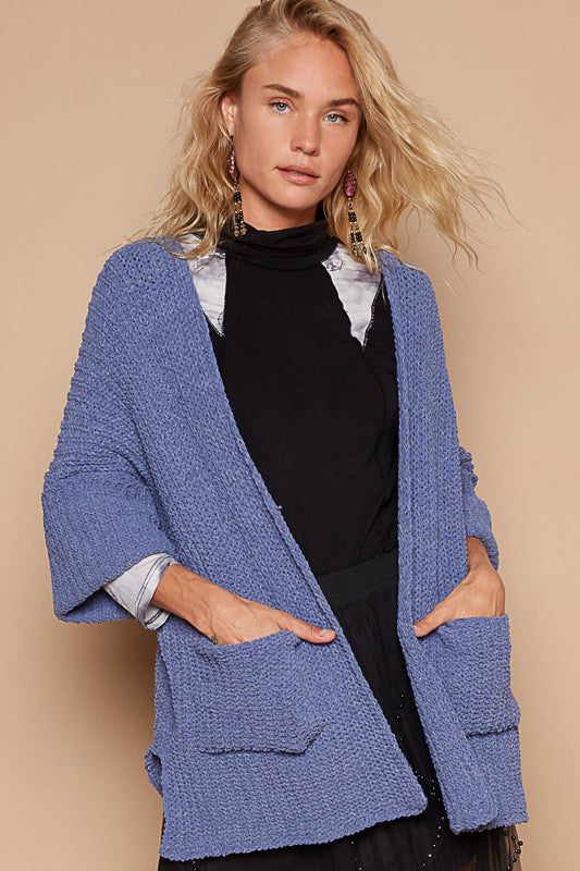 Long Sleeve Cardigan - Lapis Blue