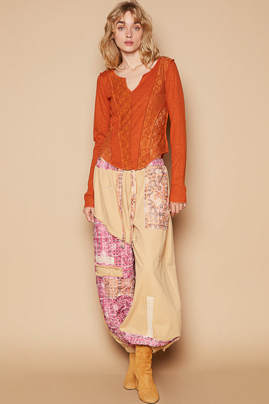 Thermal & Lace Thermal Top - Burnt Topaz