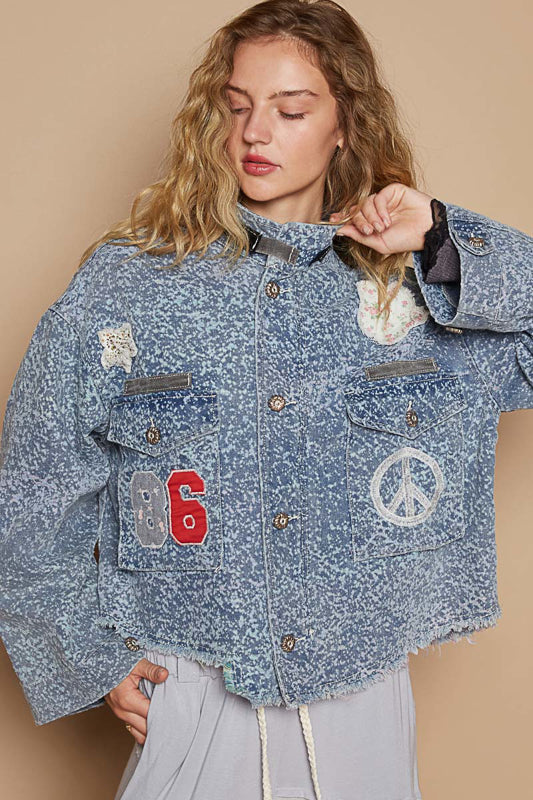 Vintage Patched Jacket - Denim