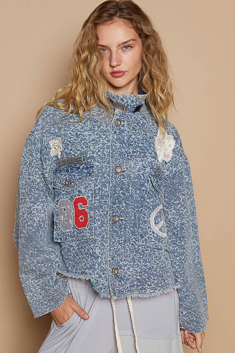 Vintage Patched Jacket - Denim