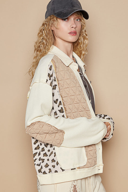 Quilted Longsleeve Jacket - Cream