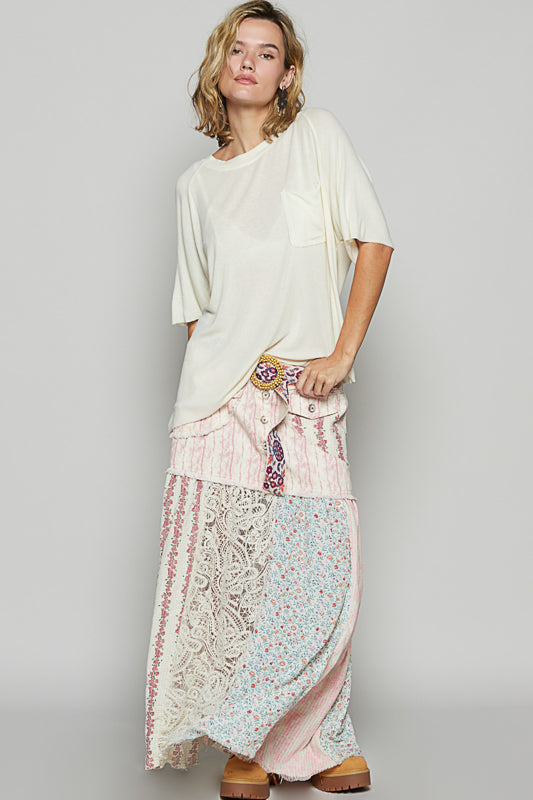 Vintage Wash Relaxed Tee - Cream