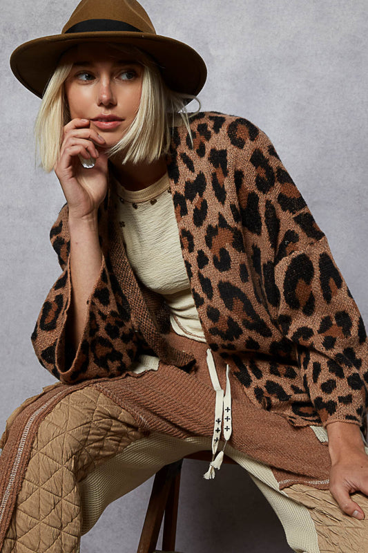 Leopard Print V-Neck Sweater