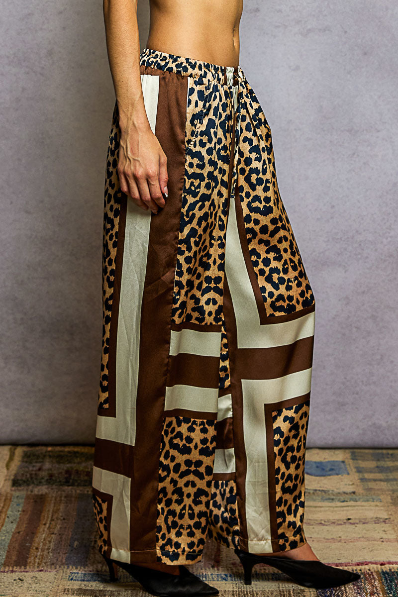Animal Print Silky Pants