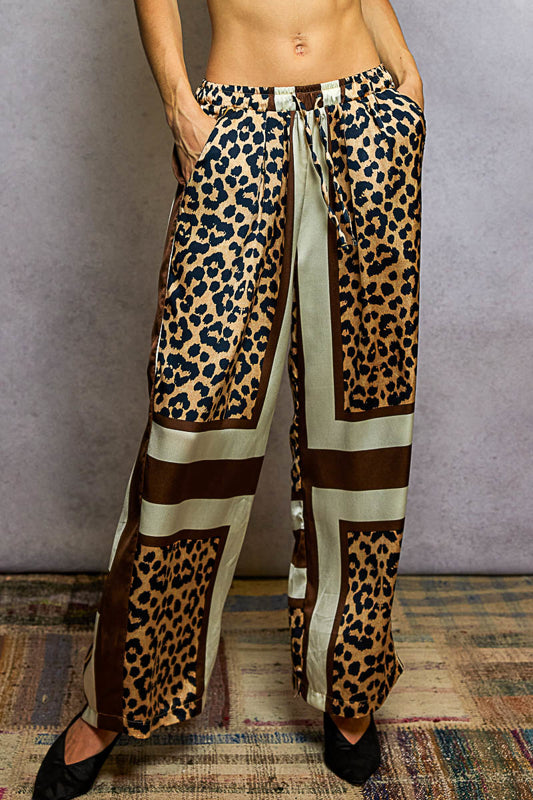 Animal Print Silky Pants
