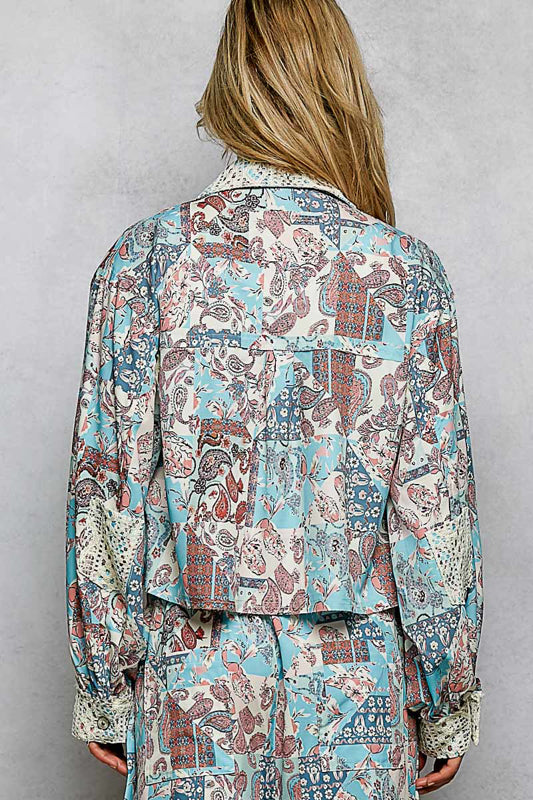 Floral + Paisley Crochet Accent Jacket
