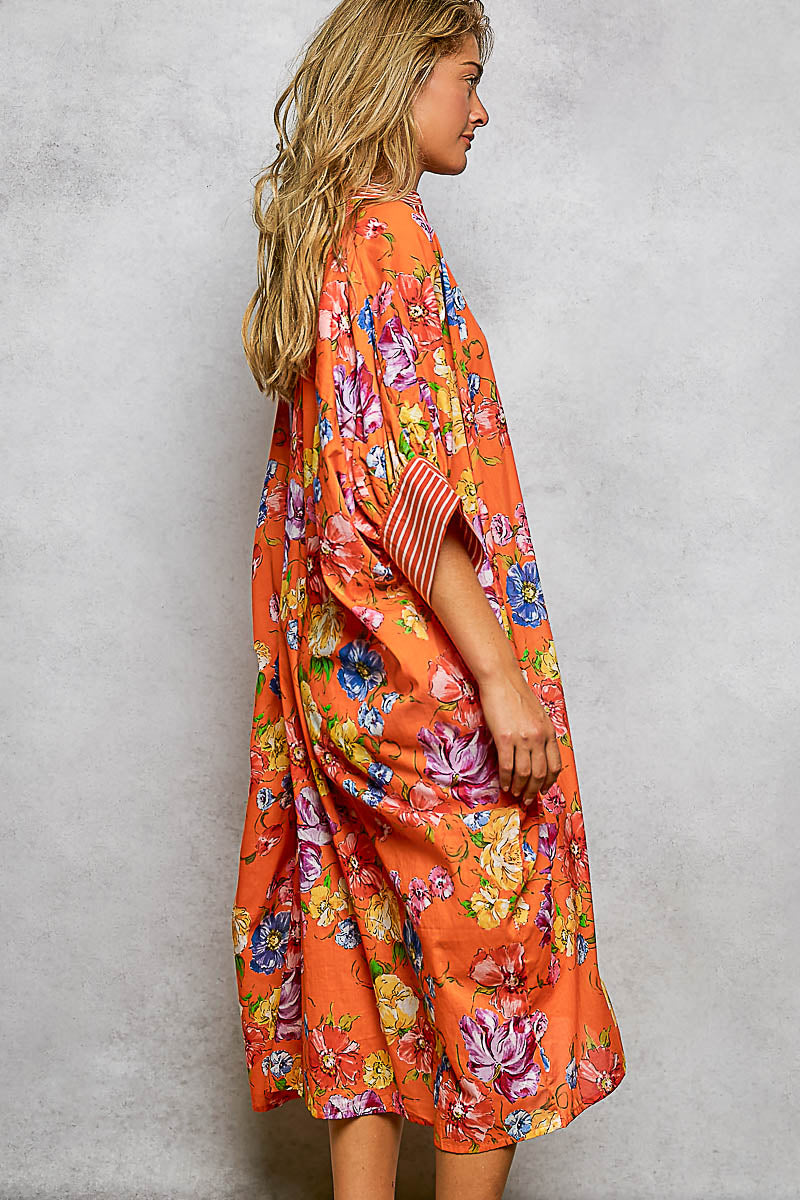 Maxi Dress - Orange Multi