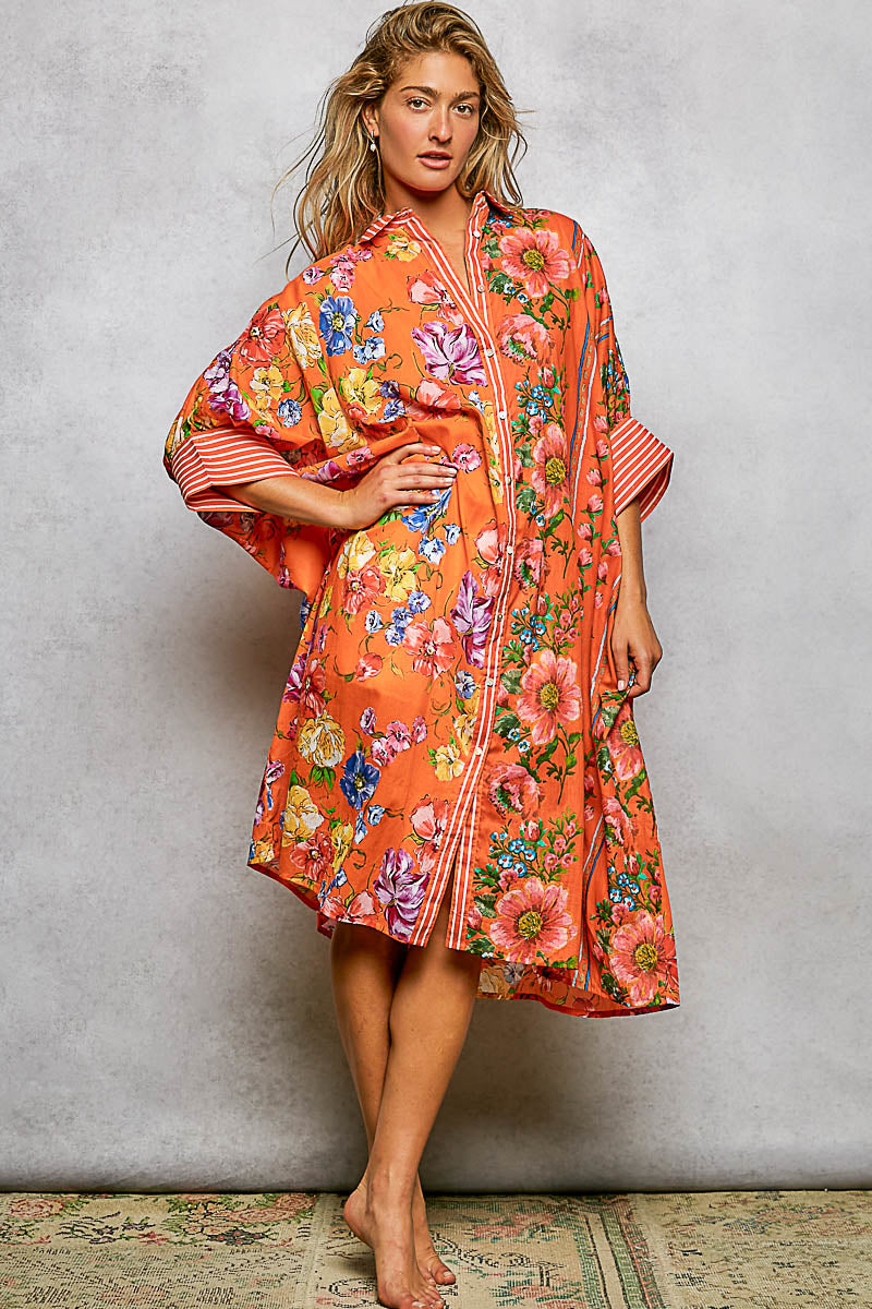 Maxi Dress - Orange Multi