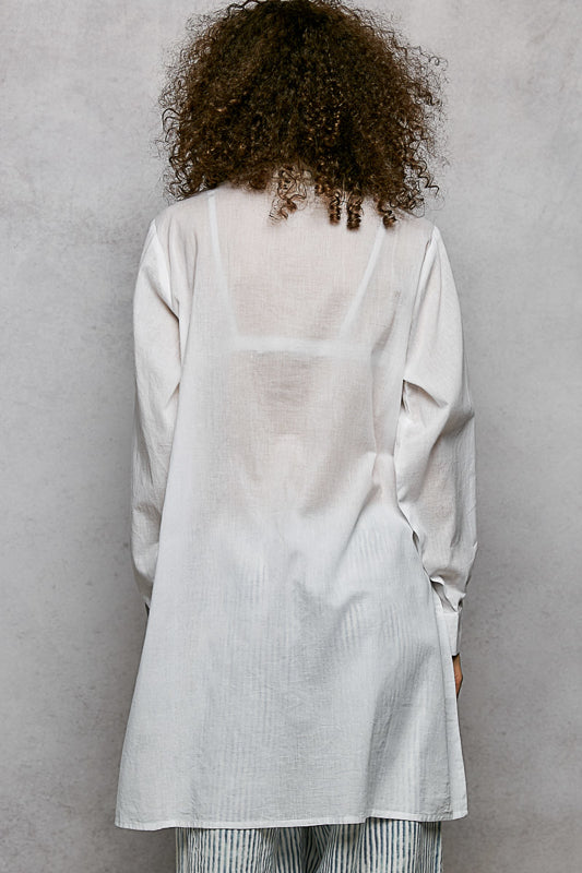 Cotton Shirt Top - Ivory