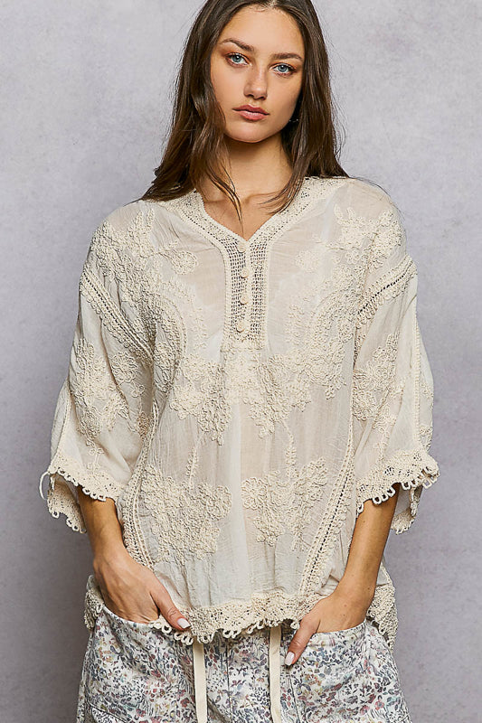 Crochet Blouse - Off White