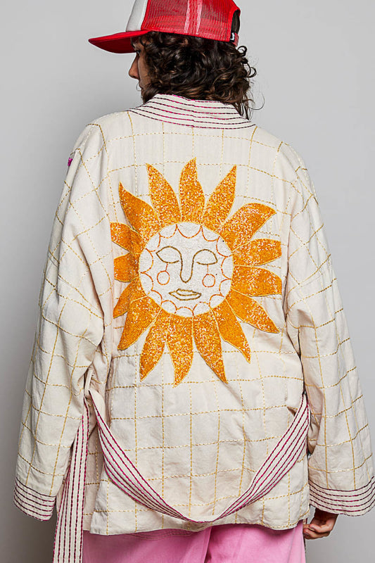 Boho Beaded Cotton Jacket
