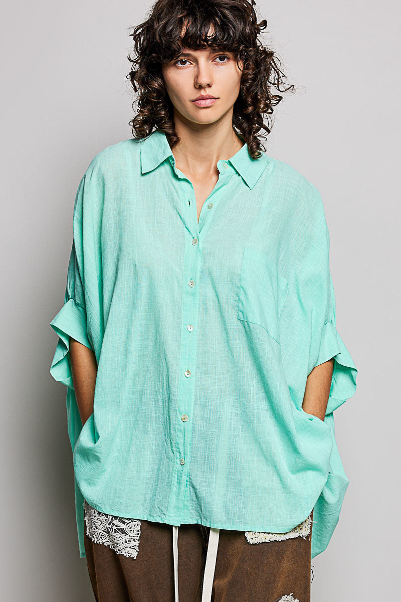 Dolman Sleeve Shirt - Mint
