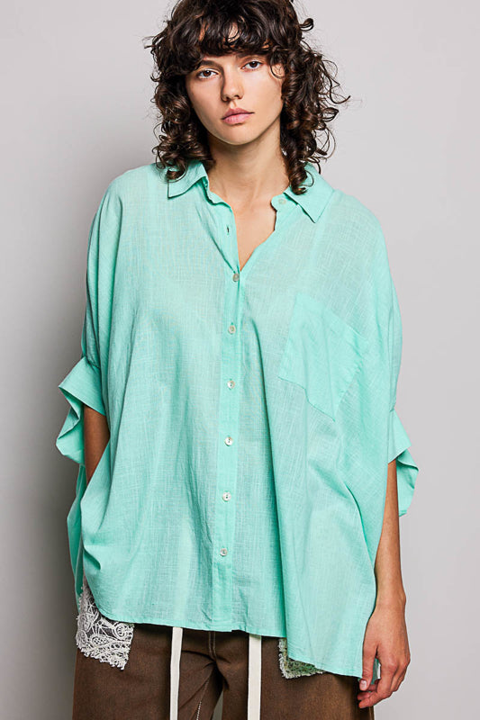 Dolman Sleeve Shirt - Mint