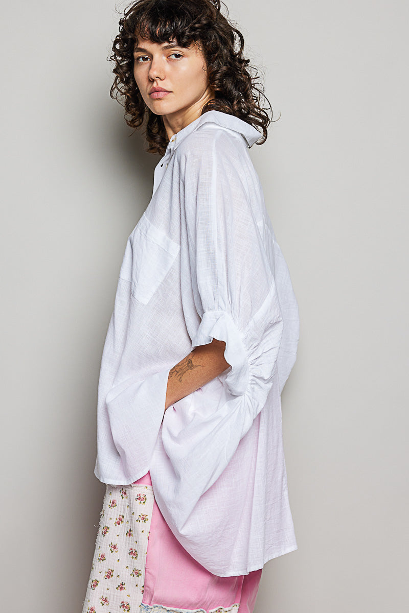 Dolman Sleeve Shirt - Off White