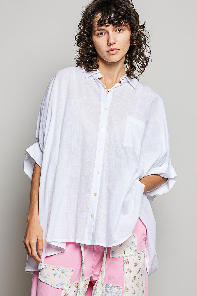 Dolman Sleeve Shirt - Off White