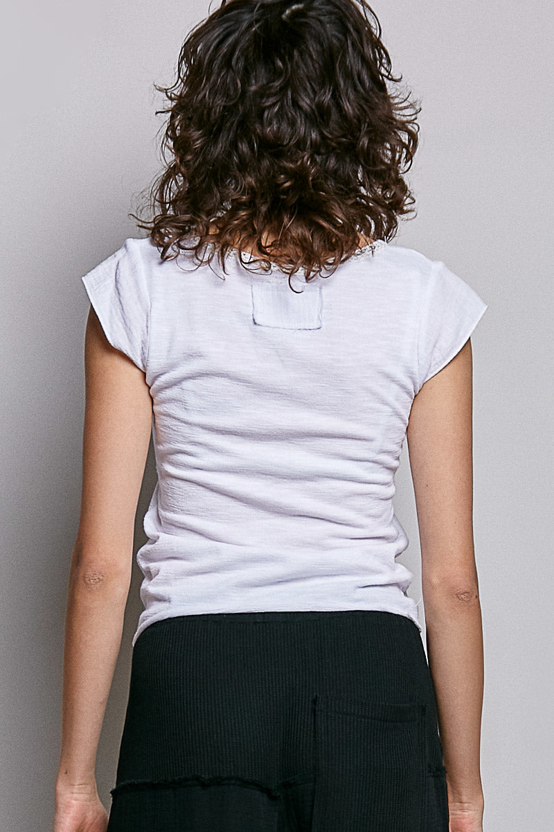 Knit Sleeve Top - Off White